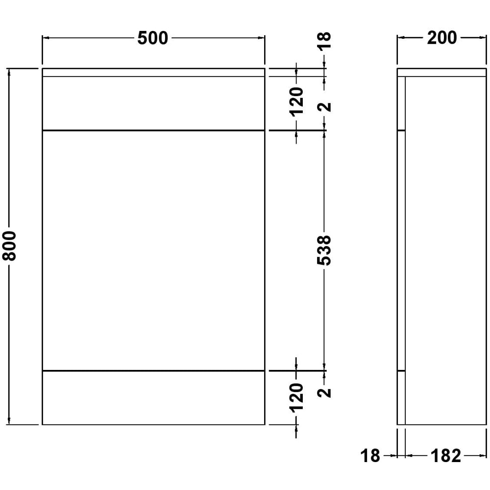 nuie Eden Gloss White Floor Standing WC Unit 500mm