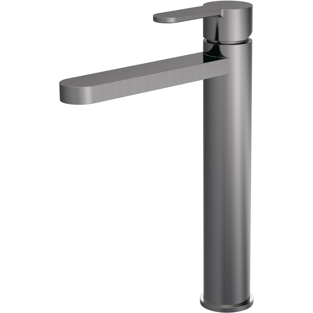nuie Arvan Brushed Pewter High Rise Mono Basin Mixer