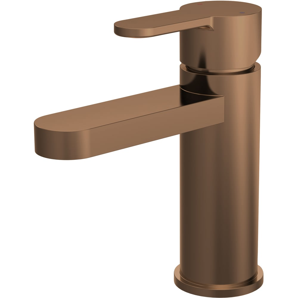nuie Arvan Brushed Bronze Mono Basin Mixer with Push Button Waste