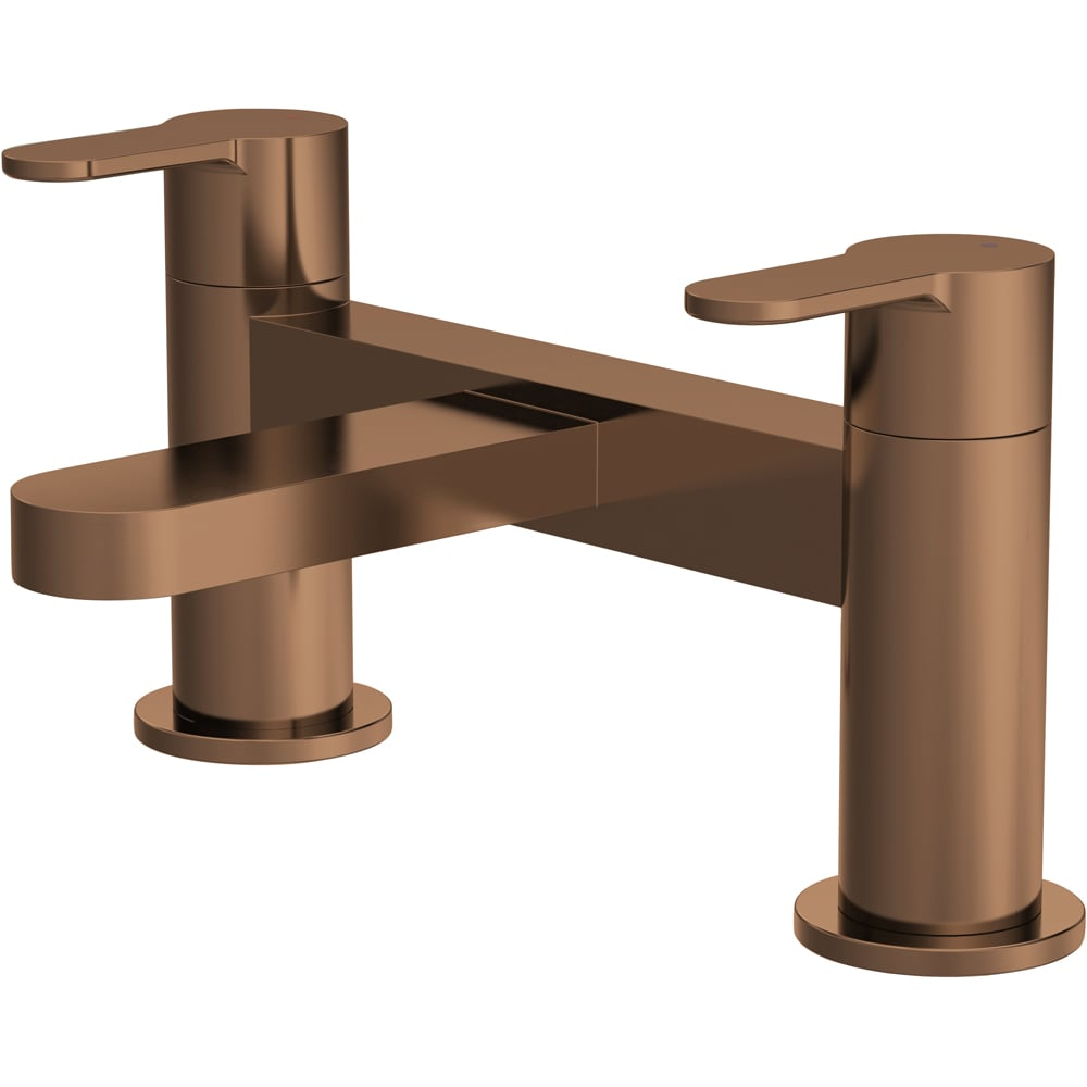 nuie Arvan Brushed Bronze Deck Mounted Bath Filler