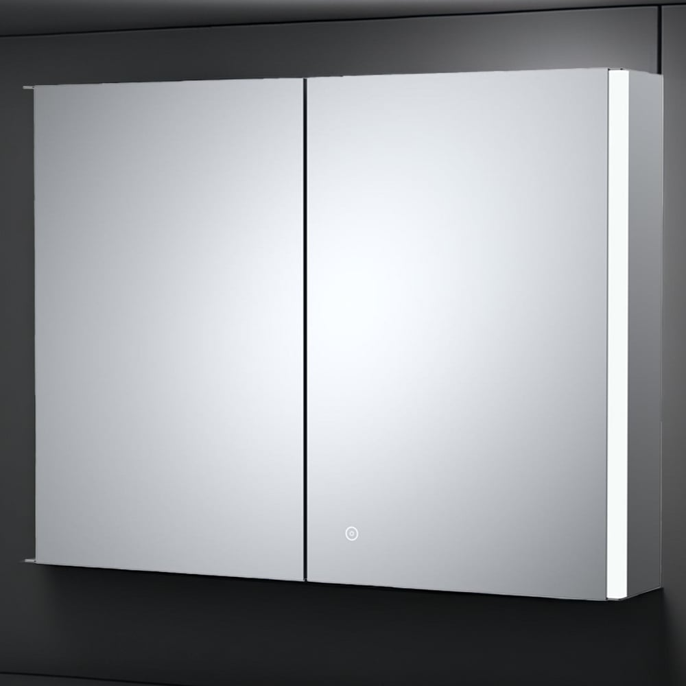 nuie 2 Door Glass Mirror Cabinet 600 x 800mm