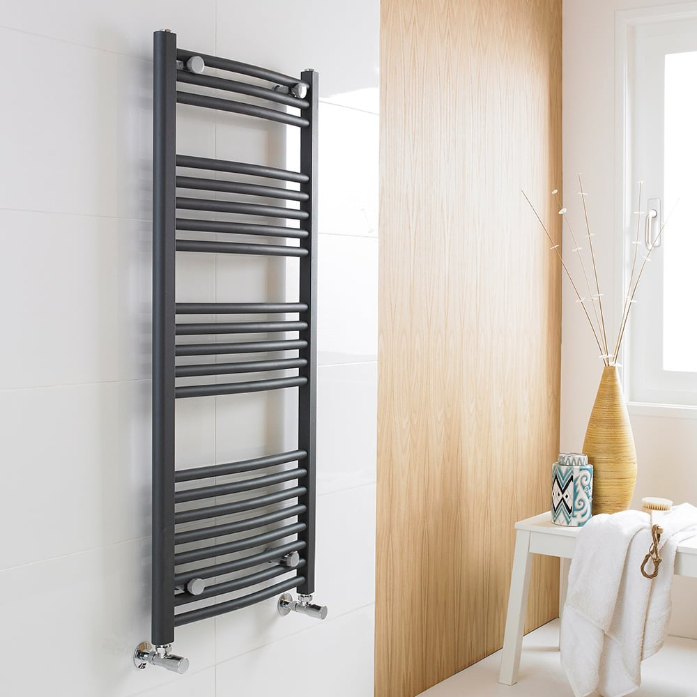nuie Anthracite Curved Ladder Rail 1150 x 500mm
