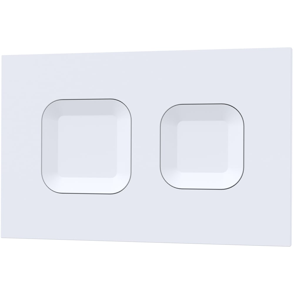 nuie Matt White Square Dual Flush Push Button