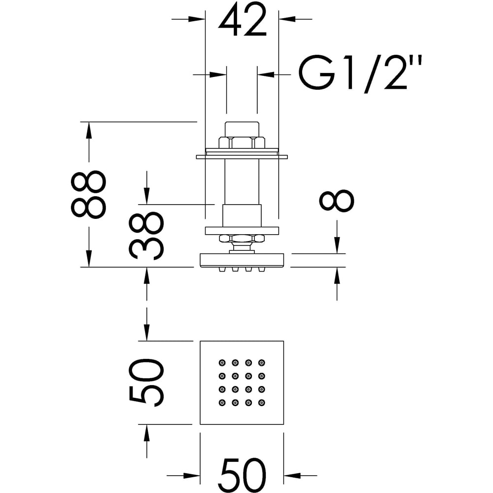nuie Chrome Square Body Jet