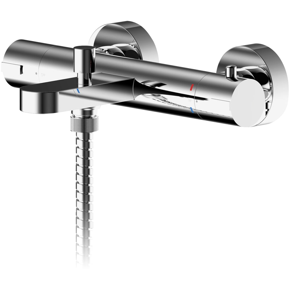 nuie Chrome Wall Mounted Thermostatic Bath Shower Mixer