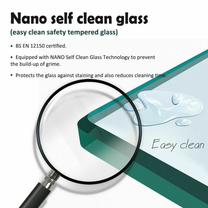 NILE 1200x900mm Sliding Door Shower Enclosure 8mm Easy Clean Nano Glass Shower Cubicle