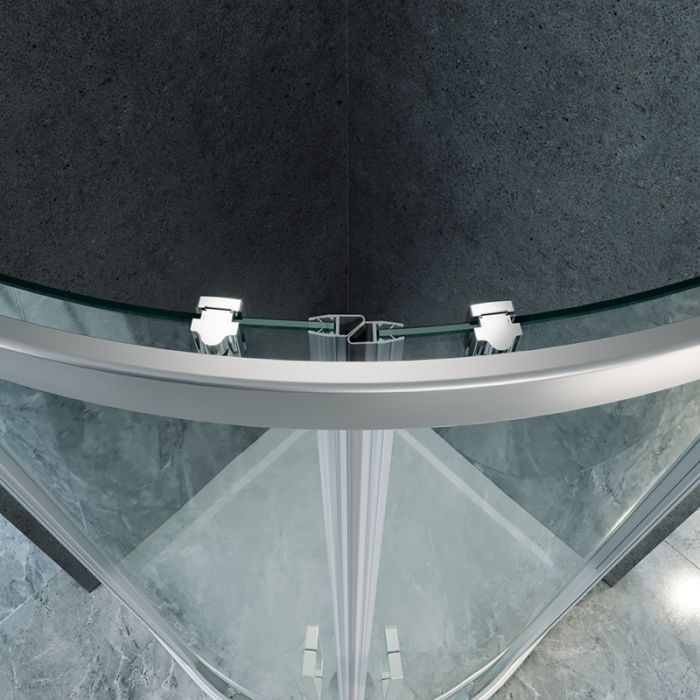 NILE 900X800mm Reversible Offset Shower Enclosure 8mm Easy Clean Nano Glass Shower Cubicle