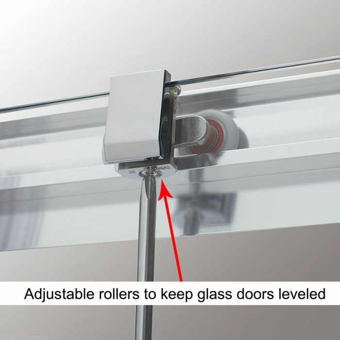 NILE 900x760mm Reversible Framed Sliding Corner Entry Shower Enclosure