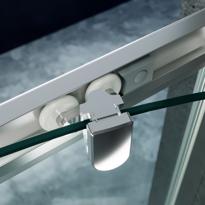 NILE Reversible 1000x900mm Offset Shower Enclosure 8mm Easy Clean Nano Glass Shower Cubicle
