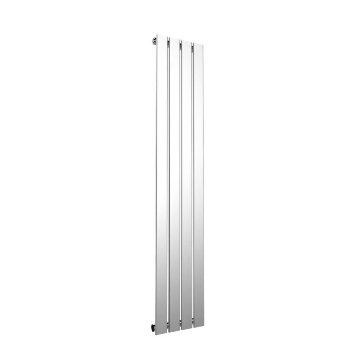 NILE 1600x300mm Designer Chrome Vertical Flat Panel Column Radiator
