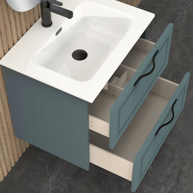 Midnight Ocean Blue 600mm Wall Hung Vanity Unit