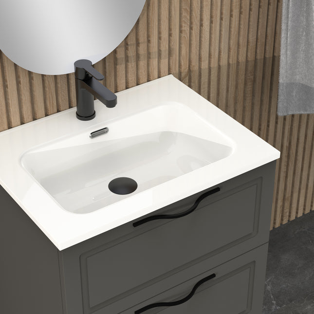 Midnight Matt Grey 600mm Wall Hung Vanity Unit