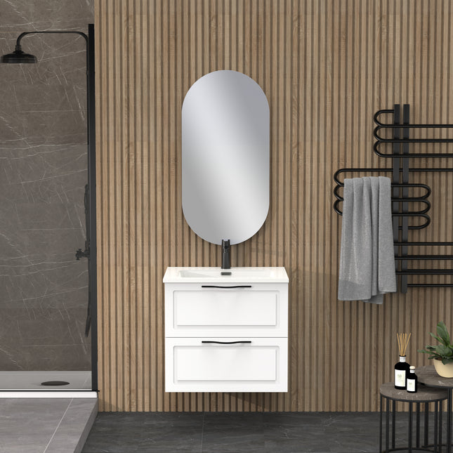 Midnight Matt White 600mm Wall Hung Vanity Unit
