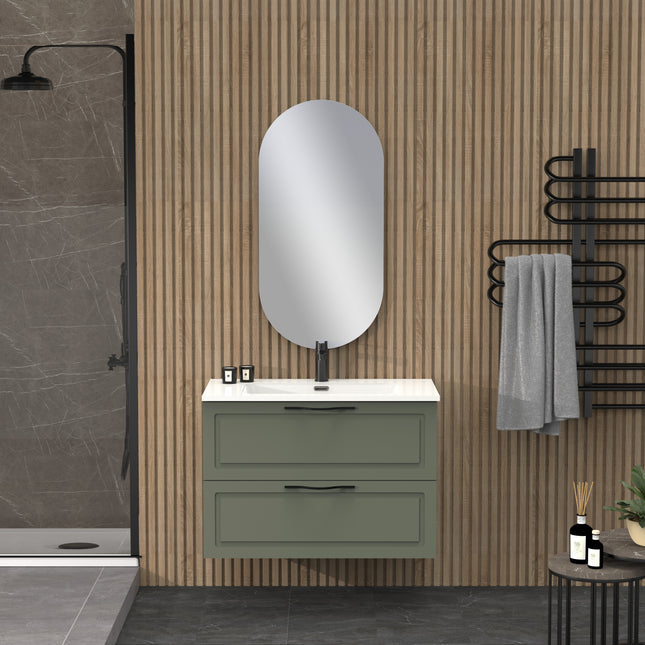 Midnight Muscat Sage 800mm Wall Hung Vanity Unit