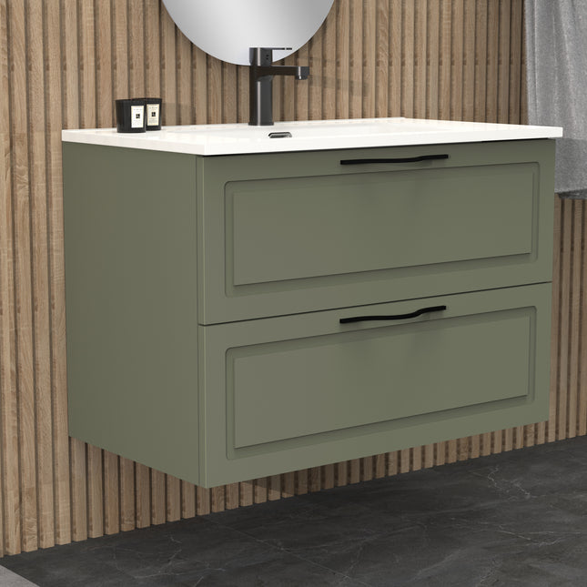 Midnight Muscat Sage 800mm Wall Hung Vanity Unit