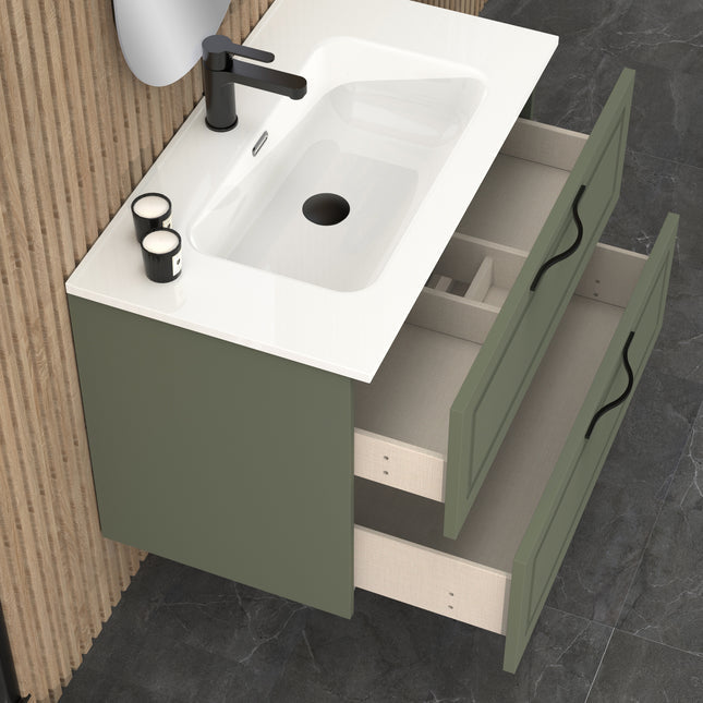 Midnight Muscat Sage 800mm Wall Hung Vanity Unit
