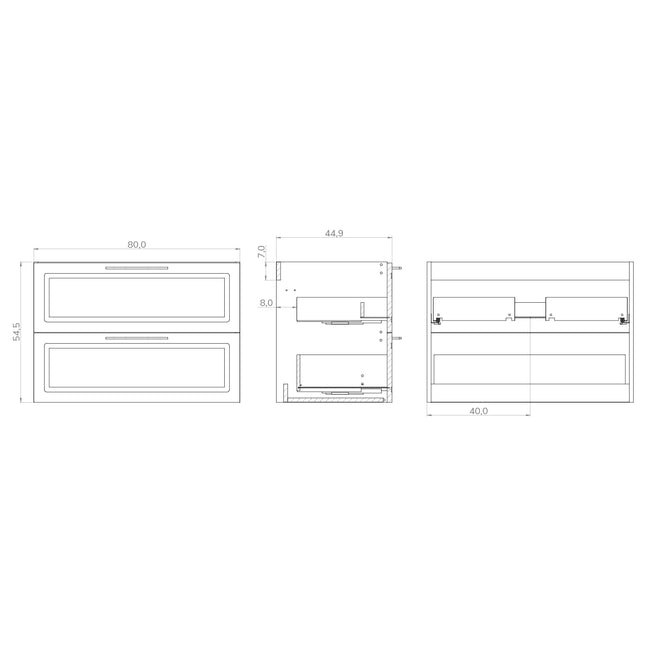Midnight Muscat Sage 800mm Wall Hung Vanity Unit