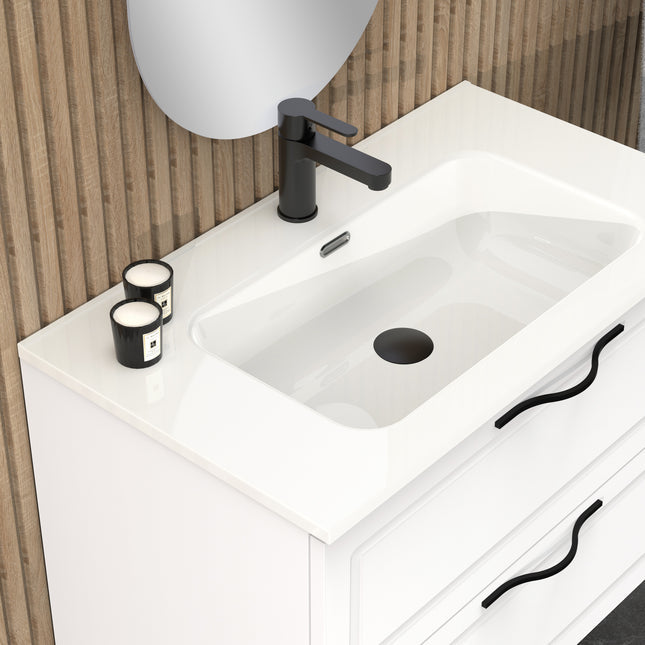 Midnight Matt White 800mm Wall Hung Vanity Unit