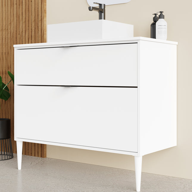 Sicily Matt White 1000mm Wall Hung Vanity Unit