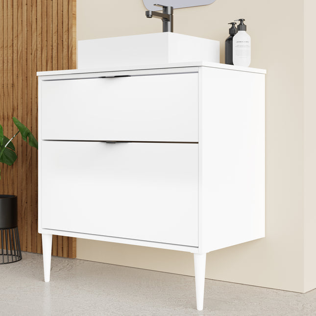 Sicily Matt White 800mm Wall Hung Vanity Unit