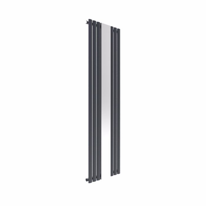 NILE Anthracite 1800x500mm Vertical Oval Panel Mirror Radiator