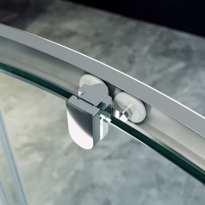 NILE 900X800mm Reversible Offset Shower Enclosure 8mm Easy Clean Nano Glass Shower Cubicle