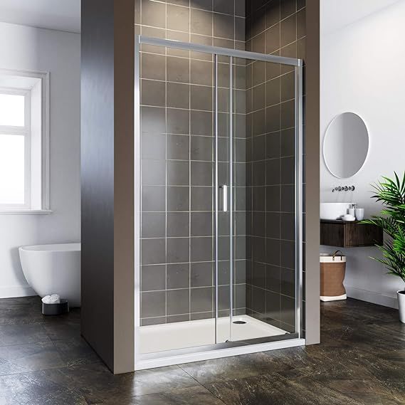 NILE 1100mm Sliding Shower Door Reversible Bathroom Shower Enclosure Cubicle