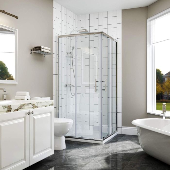 NILE 1200 x 1200 mm Framed Sliding Shower Enclosure