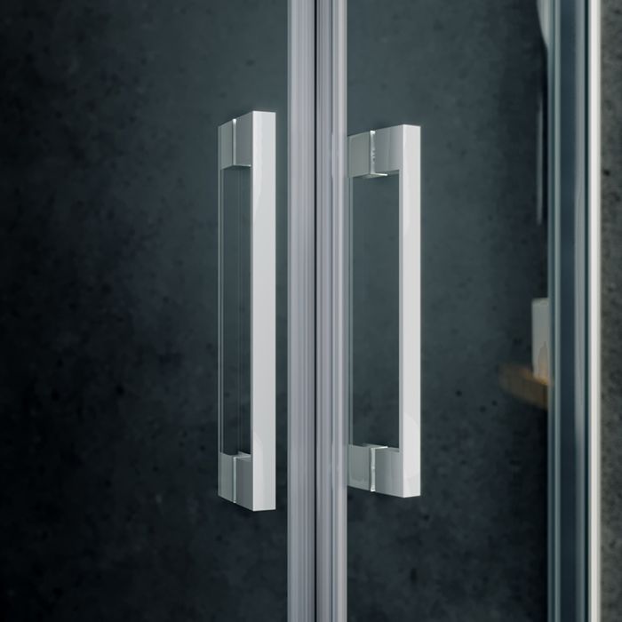 NILE Reversible 1000x900mm Offset Shower Enclosure 8mm Easy Clean Nano Glass Shower Cubicle