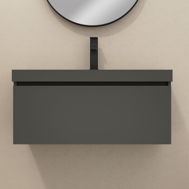 Casa Blanca Matt Grey 800mm Wall Hung Vanity Unit