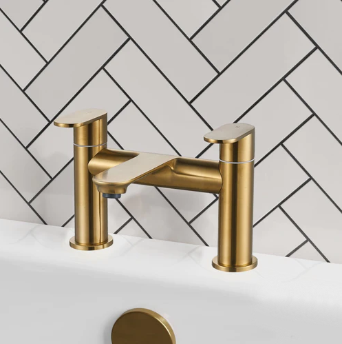 Nezrol Round Bath Filler Tap - Brushed Brass