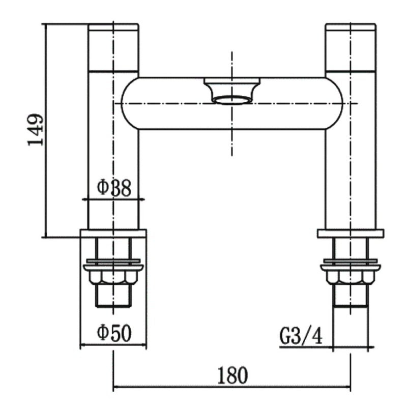 Nezrol Round Bath Filler Tap - Chrome