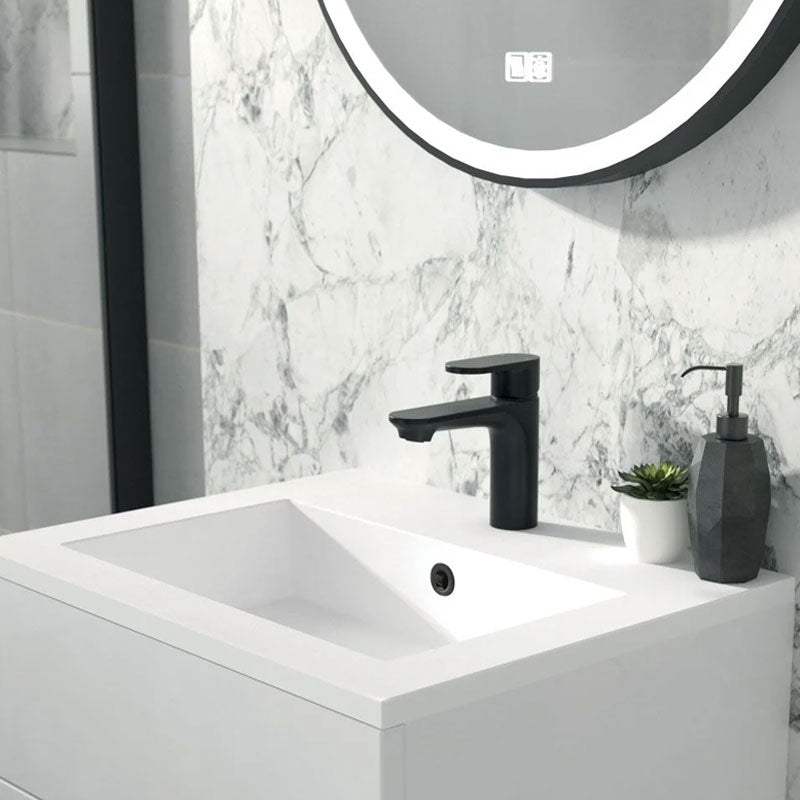 Nezrol Round Noir Mono Basin Mixer - Matt Black
