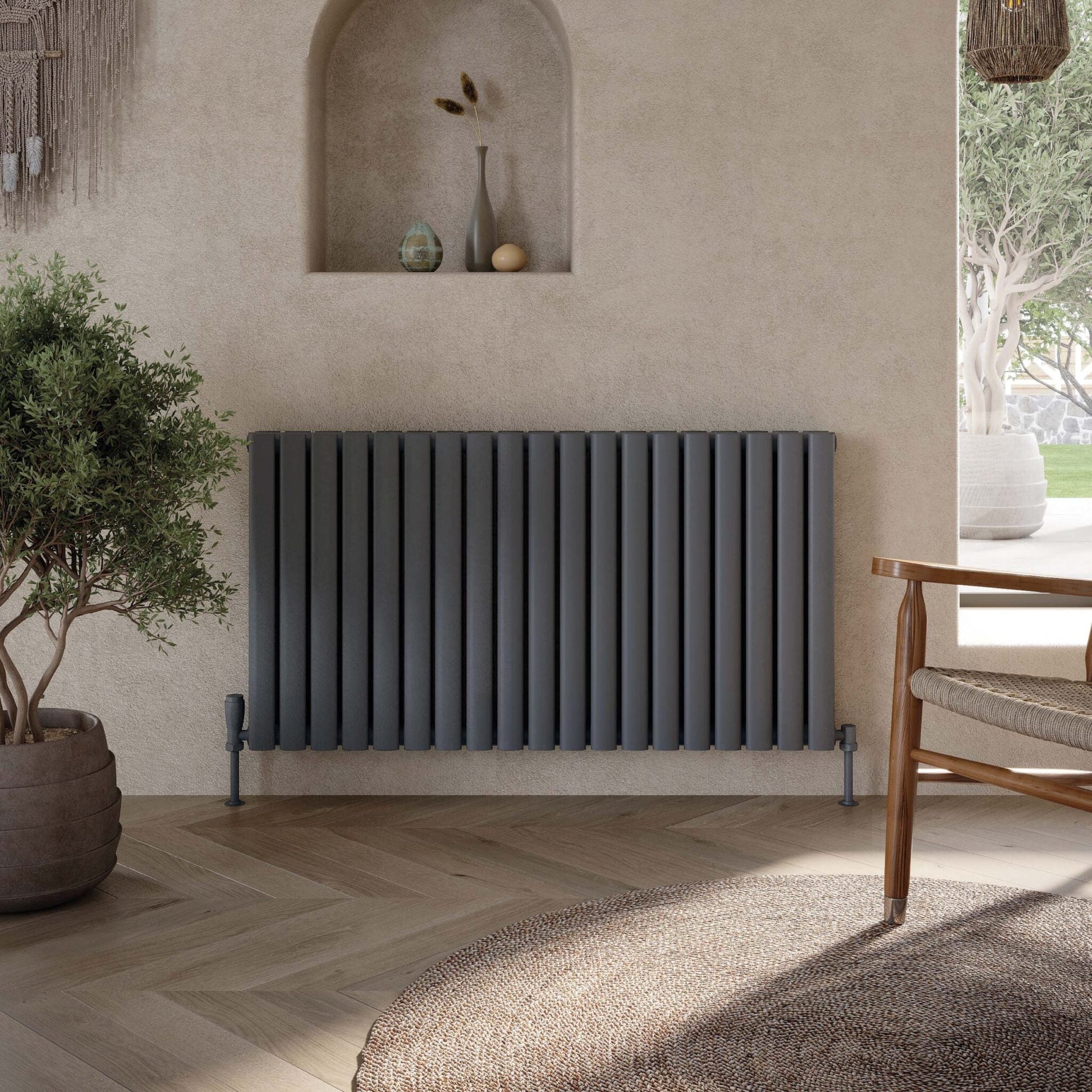 Apex Anthracite Double Designer Radiator – 600mm x 826mm