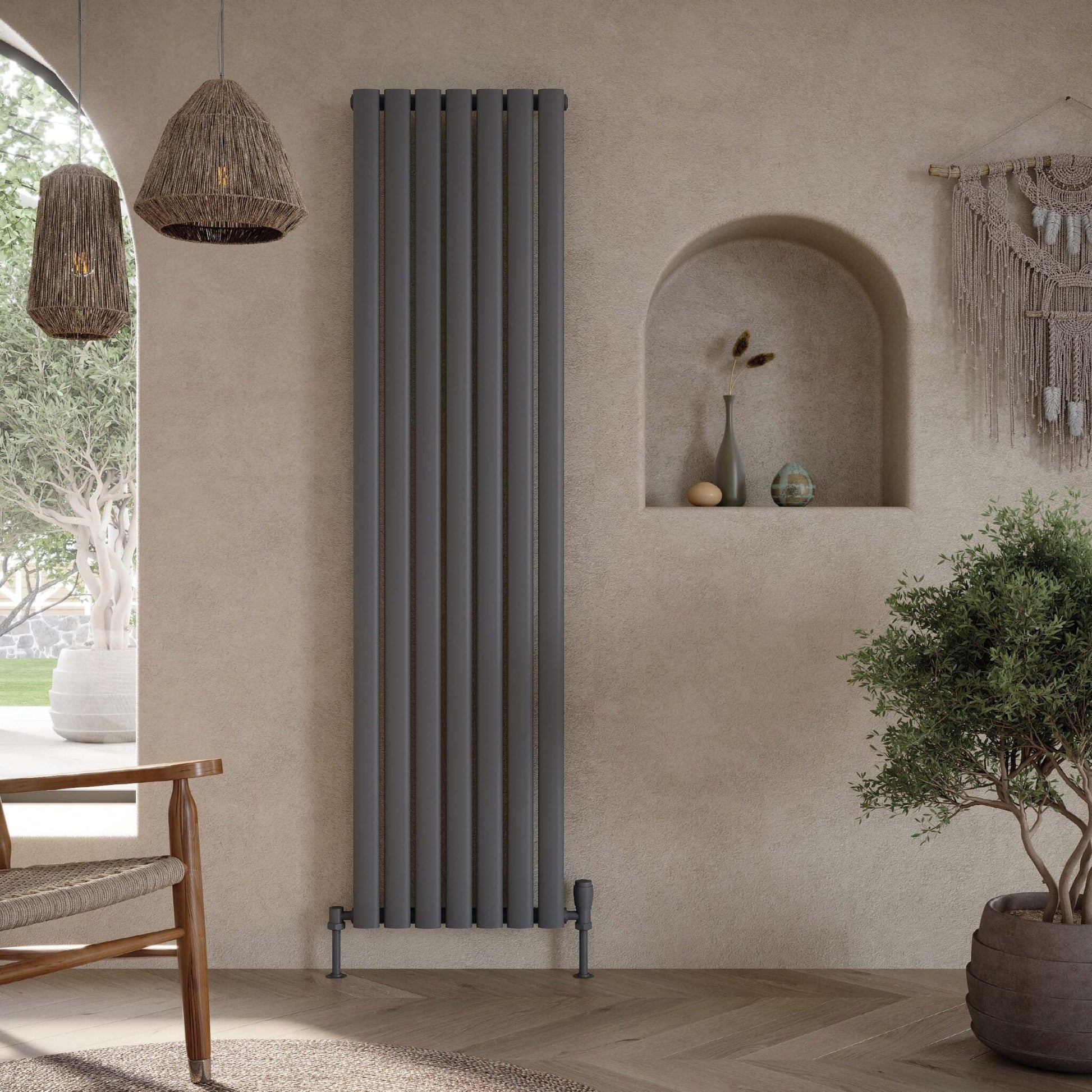 Apex Anthracite Designer Radiator – 413mm x 1800mm