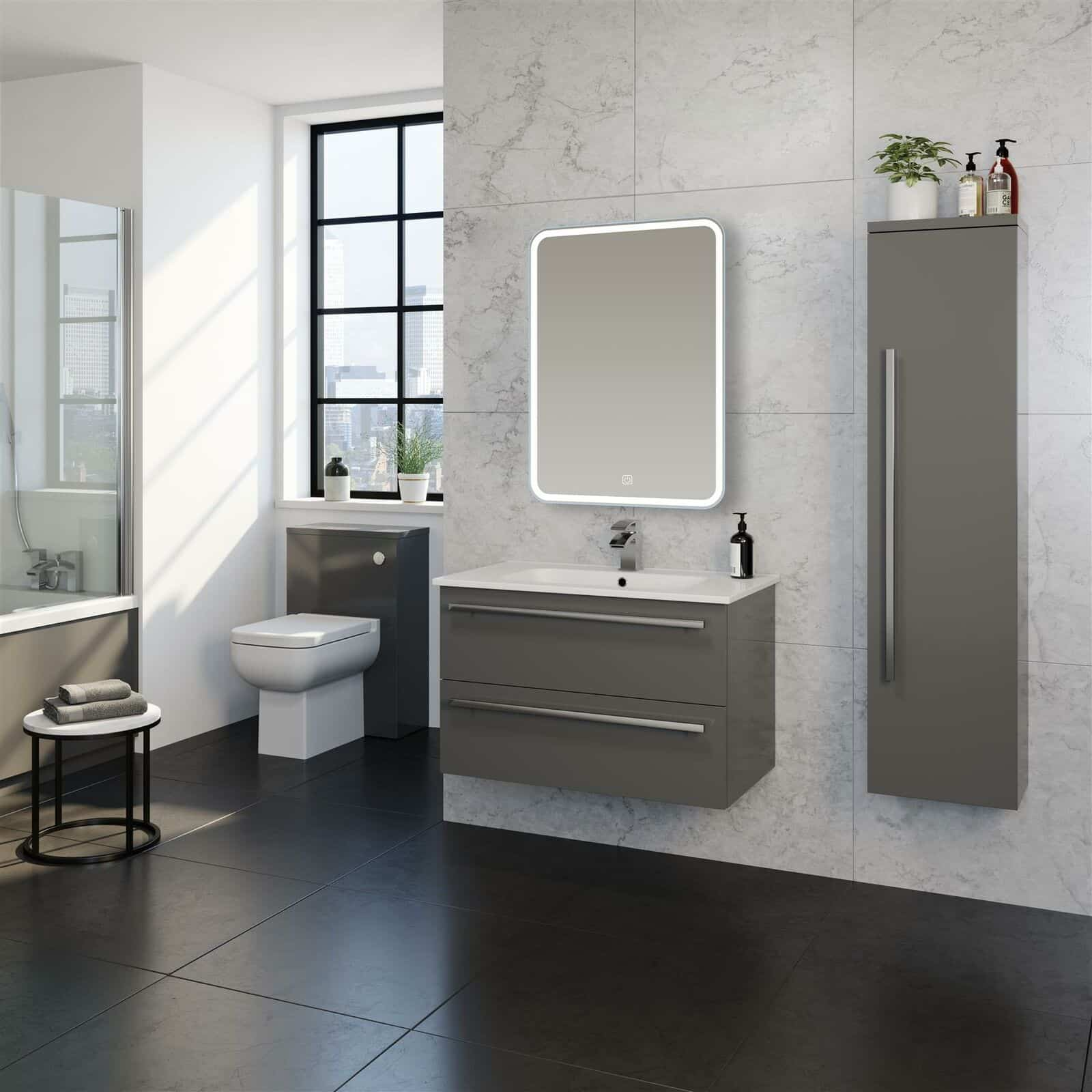 Kartell KVIT Alder 700 x 500 LED Mirror with Touch Switch & Antifog Demister
