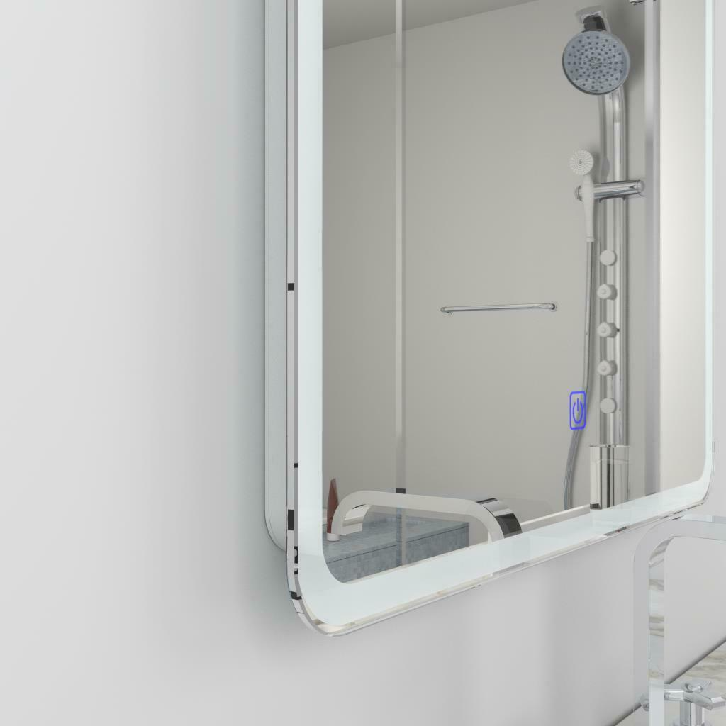 Kartell KVIT Alder 700 x 500 LED Mirror with Touch Switch & Antifog Demister
