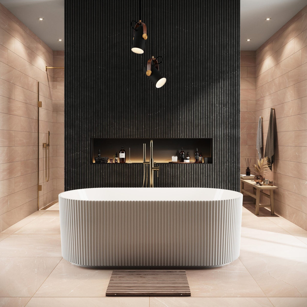 Legacy Labyrinth Fluted Freestanding Bath