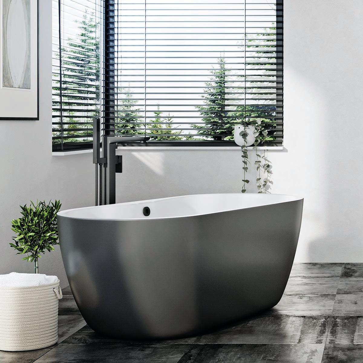 LEGACY Black Bath Pop-Up Waste with Overflow