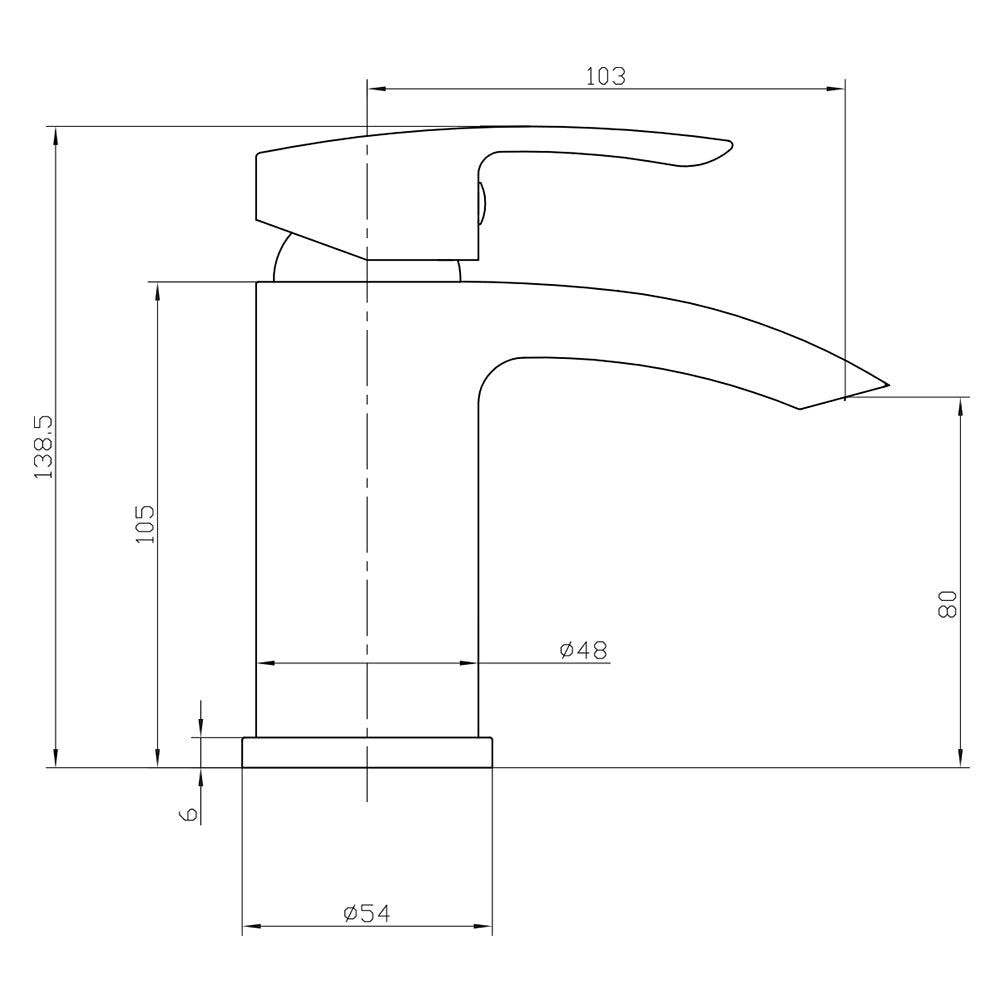 LEGACY Black Mono Basin Mixer