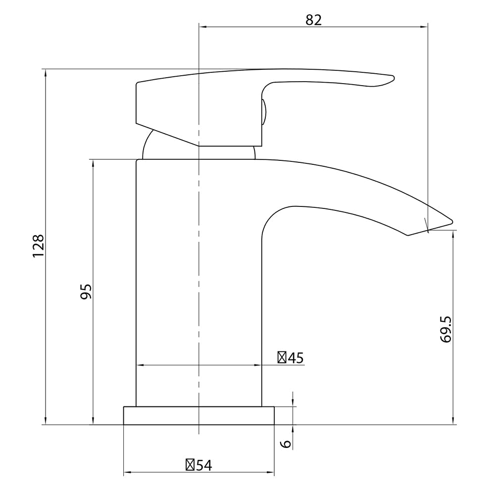 LEGACY Black Mini Mono Basin Mixer