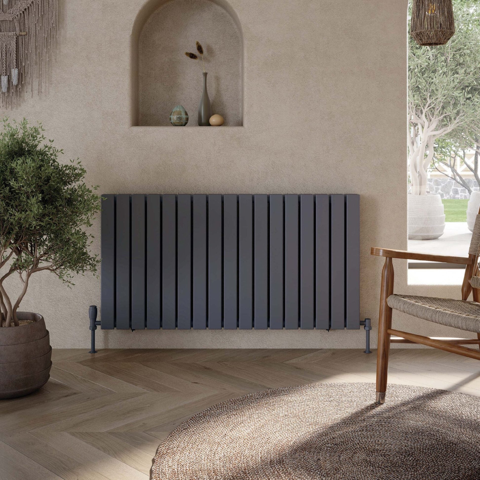 Bravo Anthracite Double Designer Radiator – 600mm x 1158mm