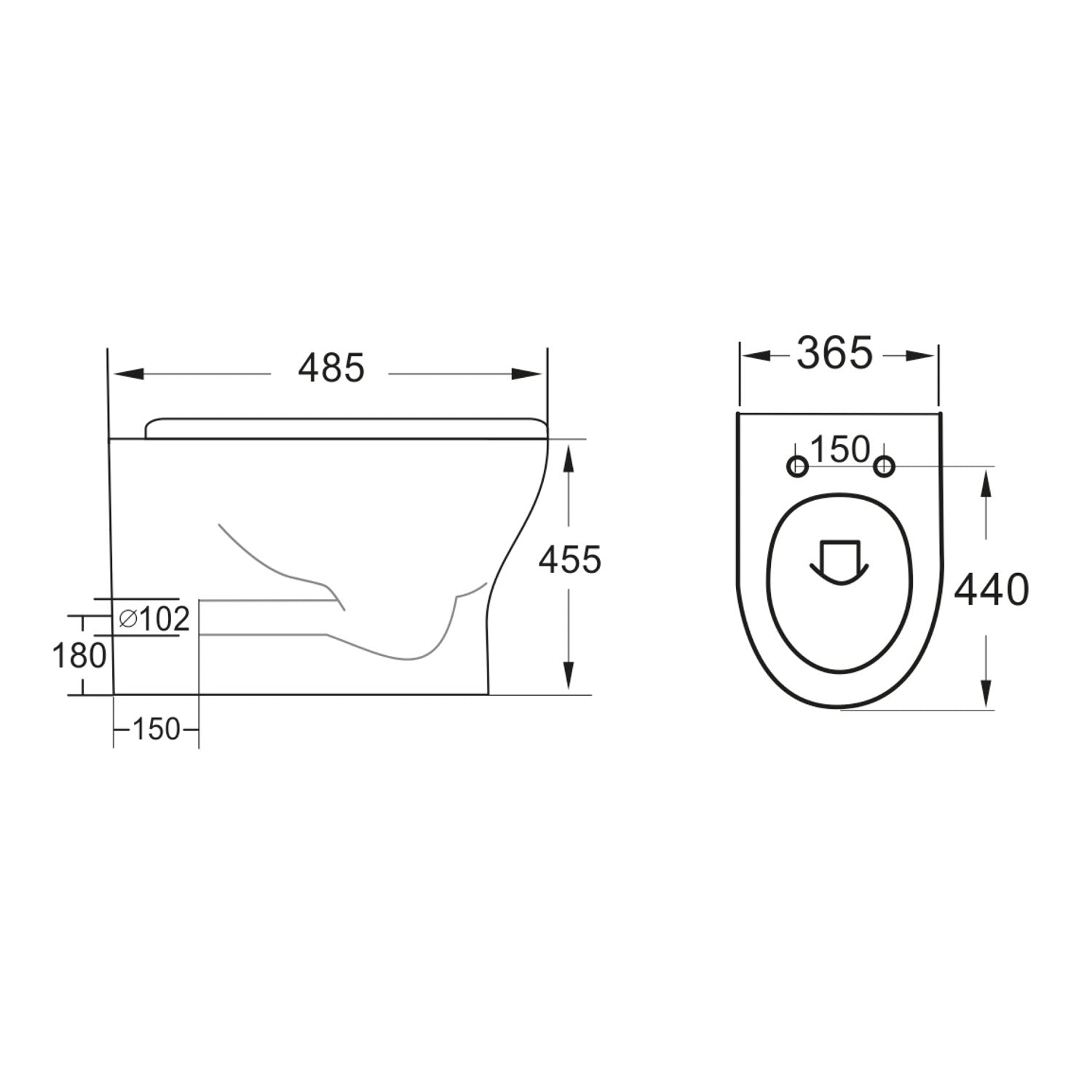 Deia Rimless Comfort Height BTW Pan