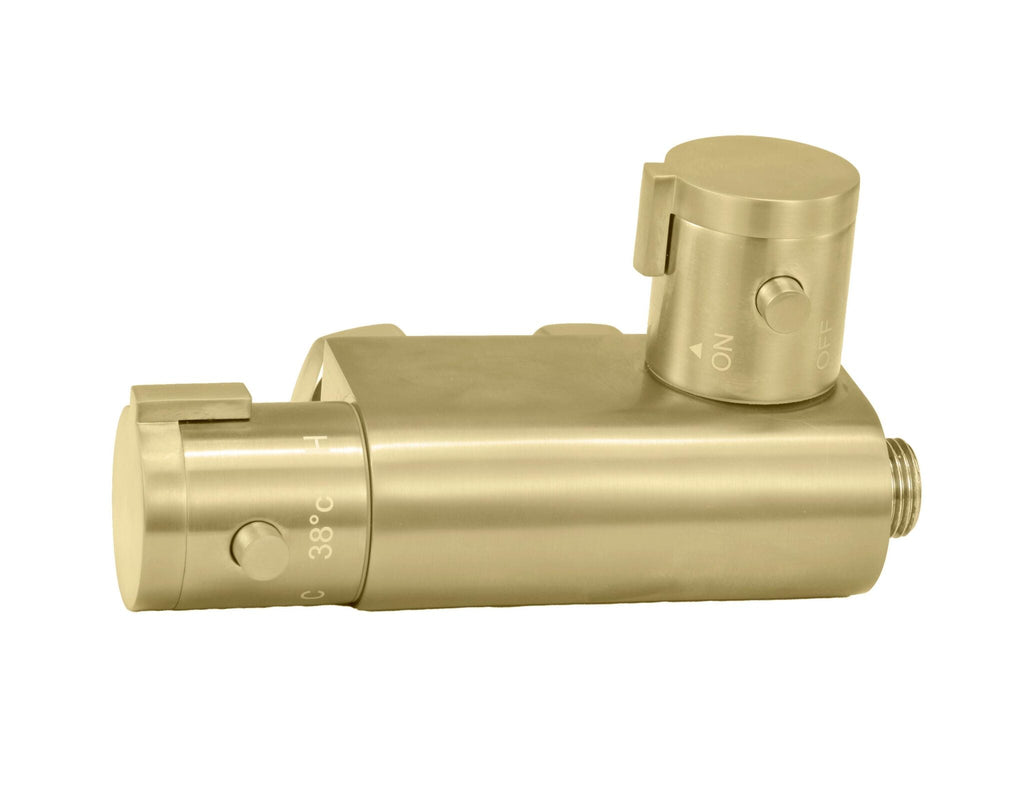 LEGACY Thermostatic Vertical Valve for Douche Brushed Brass