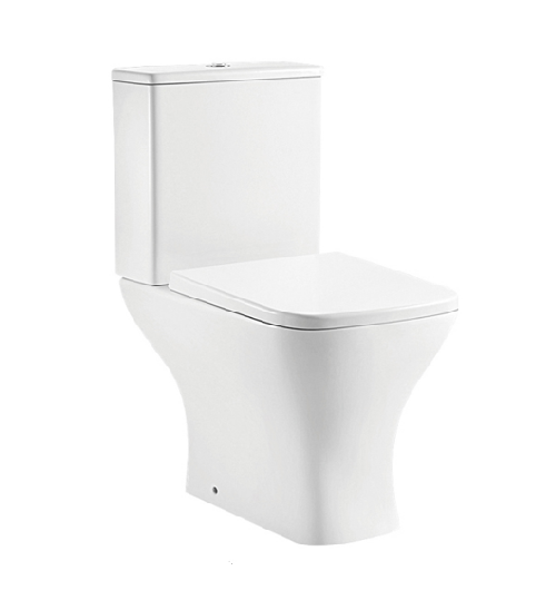 Fusion Open Back Close Coupled Toilet with Soft Close Seat