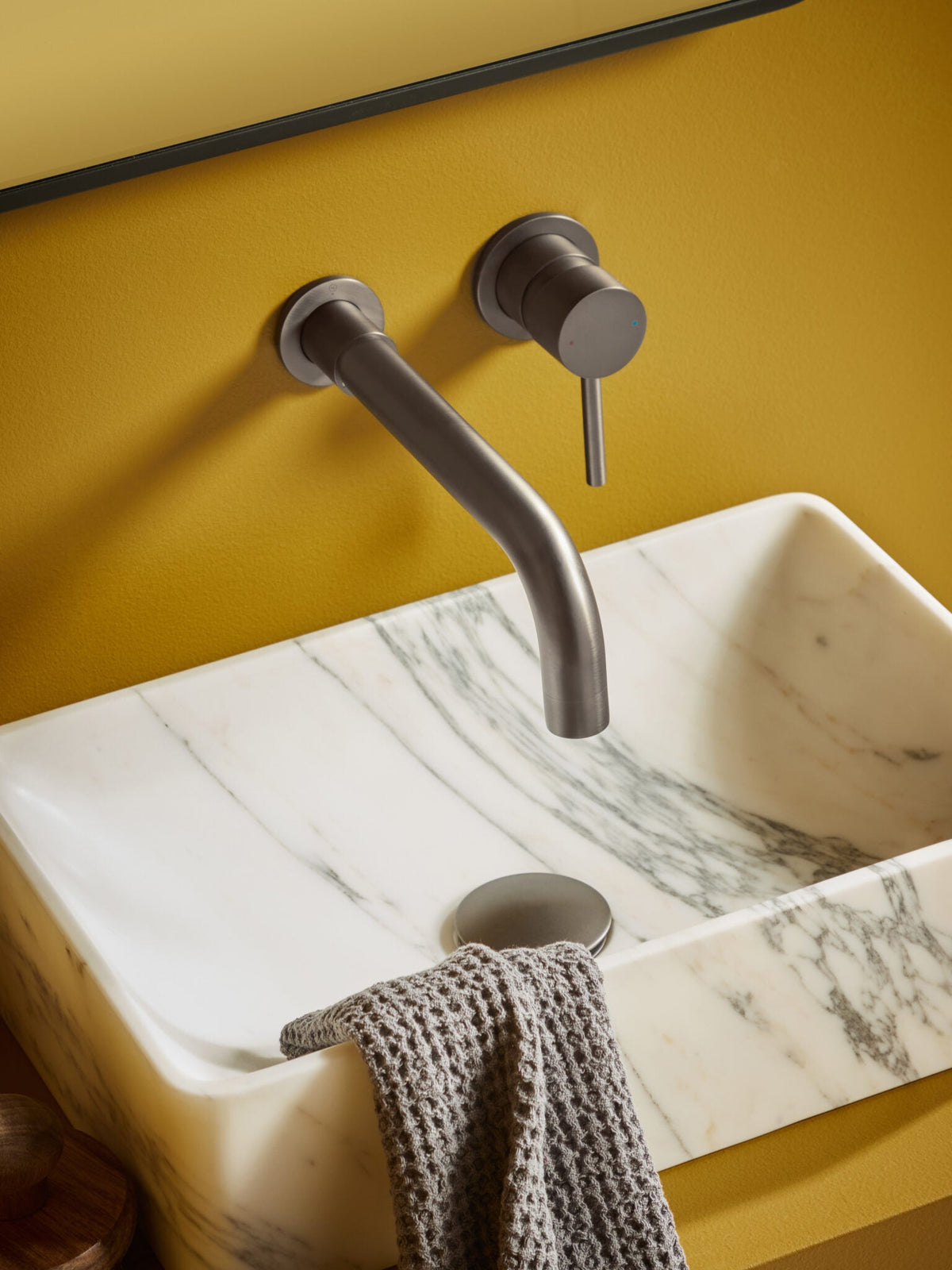LEGACY Core Wall Mounted Basin Tap Gunmetal