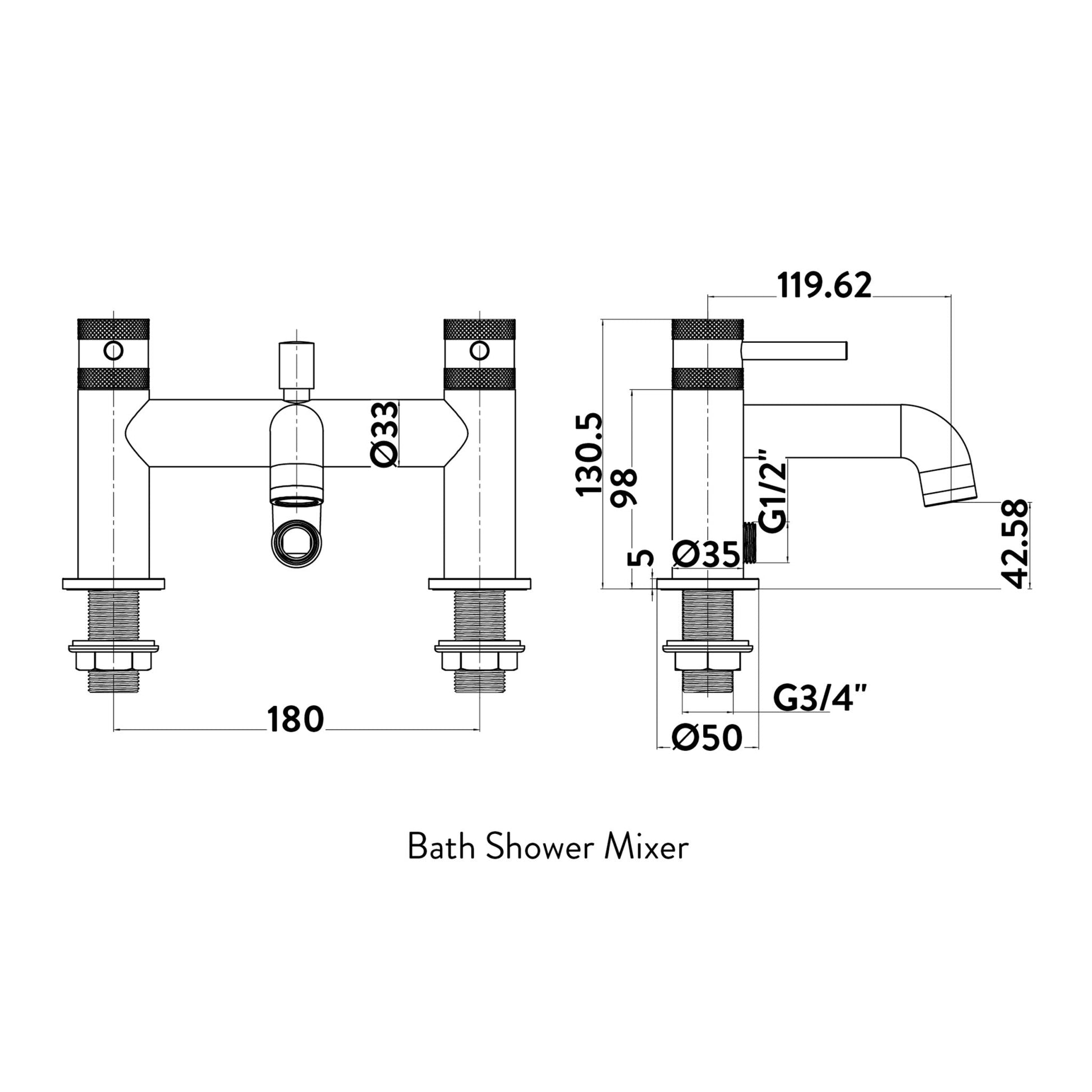Legacy Core Bath Shower Mixer Chrome