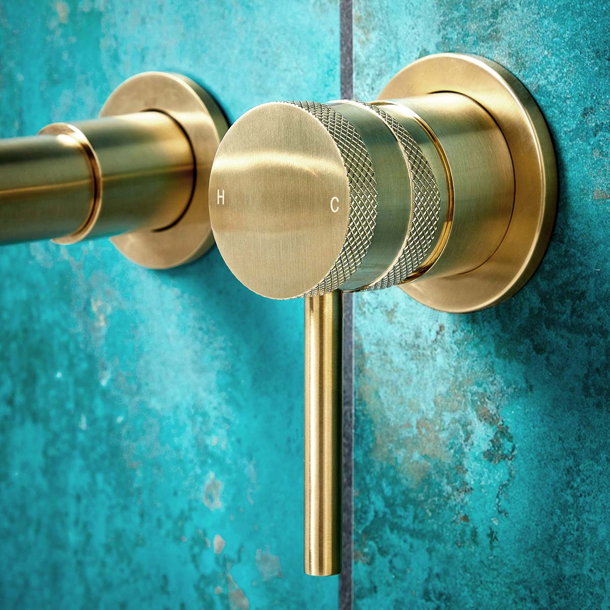 LEGACY Core Wall Mounted Basin Tap Brushed Brass