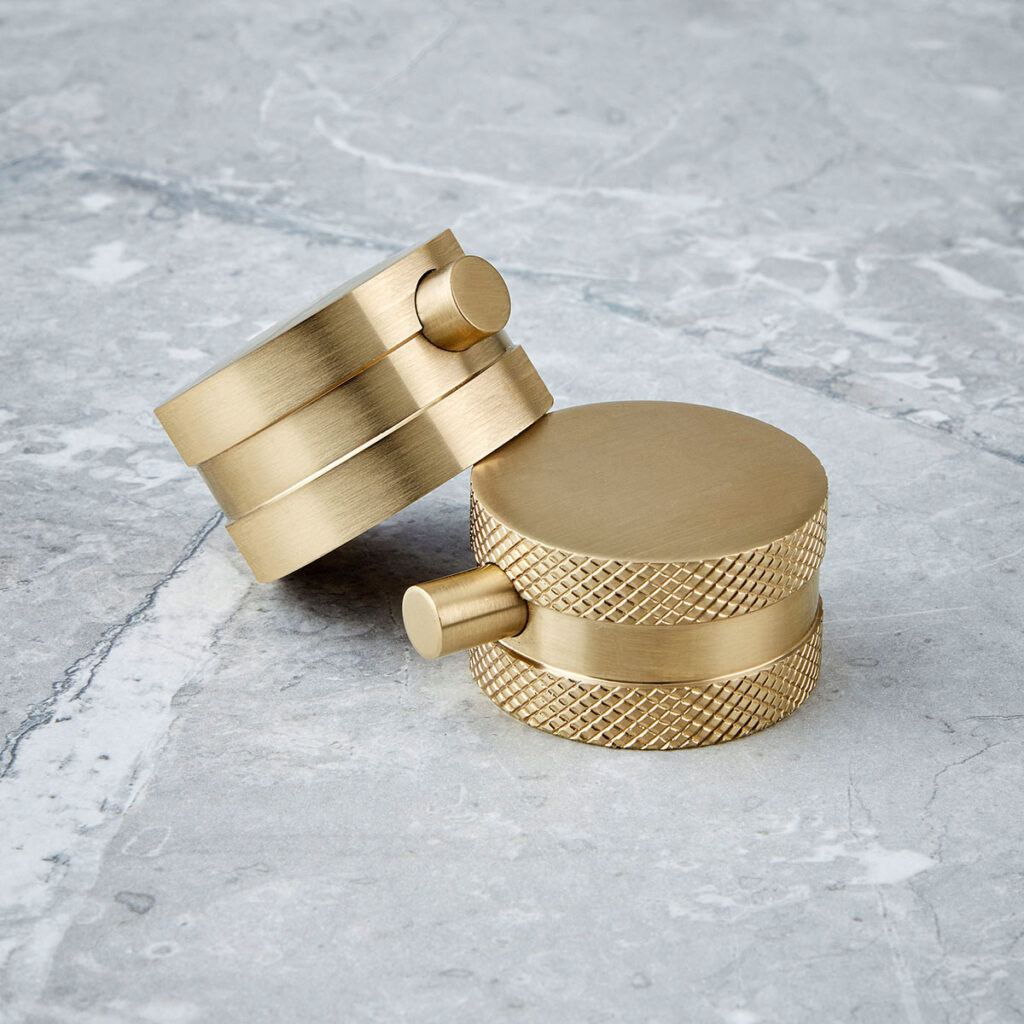 Haven Exposed Brushed Brass Round Rigid Riser Shower