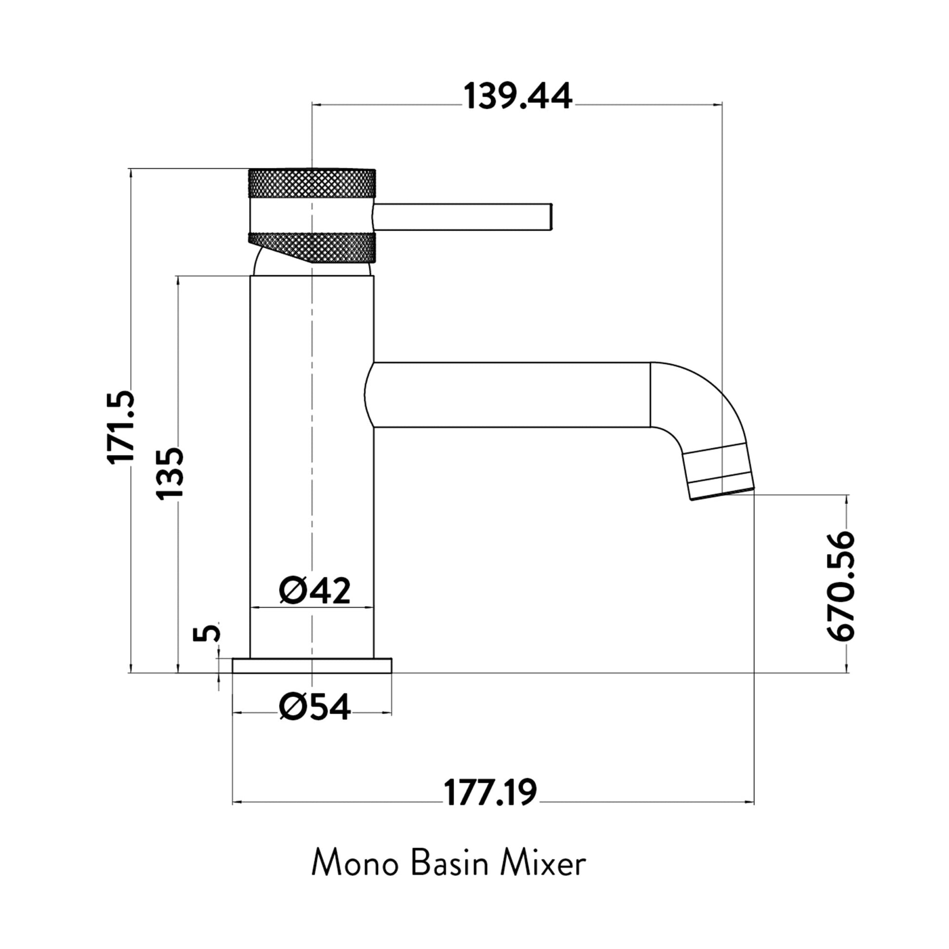 Legacy Core Mono Basin Mixer Brushed Bronze